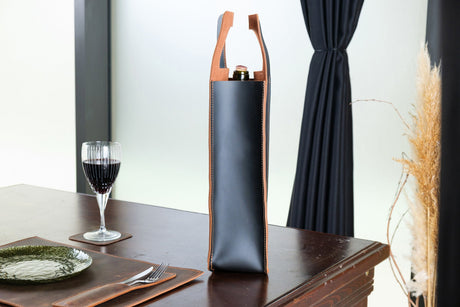 Personalized Leather Wine Holder: Handmade Wine Caddy