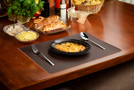 Vegetable Tanned 2.6 mm Leather Placemats: Set of 6 Luxury Dining Table Mats