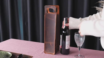 Personalized Leather Wine Holder: Handmade Wine Caddy