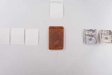 Leather Card Wallet: Handmade Minimalist Pocketsize Design Wallet