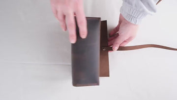 Camel Leather Mini Pipe Pouch: Handmade Pocketsize Pipe Bag for 1-Pipe