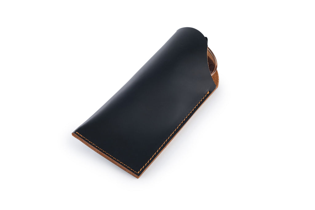 Leather Glasses Case, Handmade Glasses Cover, Personalised Case for Glasses, Gift For Him, Gift For Her, Custom Eyeglass Case, Black&Brown