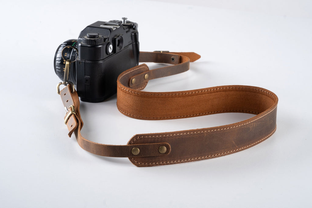 Leather Camera Straps Set of 3, Custom Distressed Leather Camera Holder, Handmade Cow Hide Camera Strap, Camera Straps, Christmas Gift